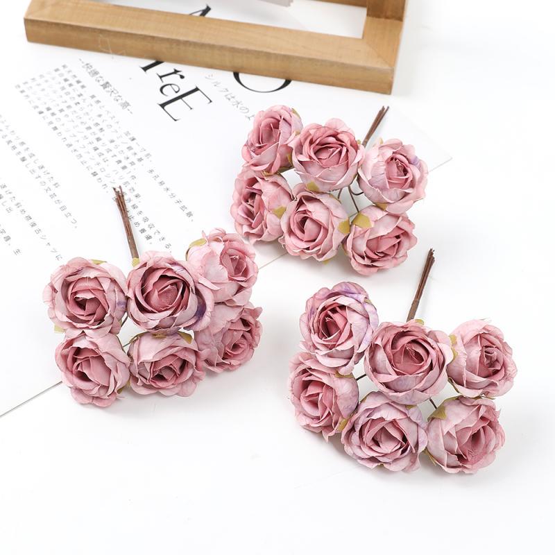 Mori Style Silk Rose Flower Heads for DIY Wreath, Headdress, and Corsage Accessories
