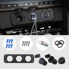 Cigarette Lighter Socket 12V Splitter with Toggle Switch PD USB C QC3.0 Car USB Charger Socket Splitter Panel with LED Voltmeter