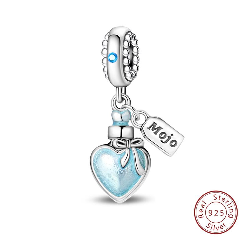 Fit Original Copper Charms Beads Bows Perfume Bottle Ballet Shoes Blue Charms For Women Diy Birthday Jewelry Gifts