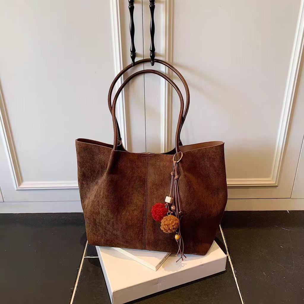2025 Retro Large Capacity Suede Women's Shoulder Tote - Autumn/Winter Casual