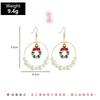 Cartoon Fun Christmas Earrings Geometric Ear Rings Christmas Tree Elk Pearl Earrings