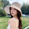 Wenling Hat Women's Sunshade Breathable Eugen Yarn Semi-empty Top Sun Hat Big Eaves Show Face Small Sunscreen Mother Hat