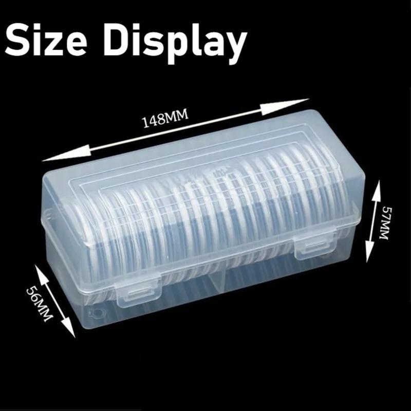 20-Piece Pack Commemorative Coin Collection Box - Coin Protection Storage Box, Adjustable Seal Storage Round Box