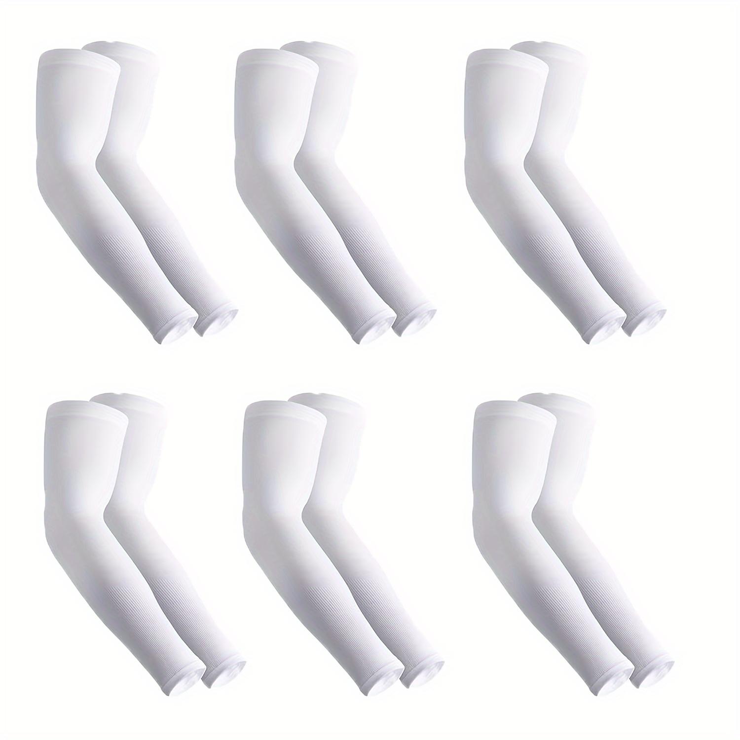 

6 пар охлаждающих нарукавников для мужчин и женщин - Защита от ультрафиолетового излучения для гольфа, езды на велосипеде, бега и вождения - езды на мотоцикле 6pcs белый