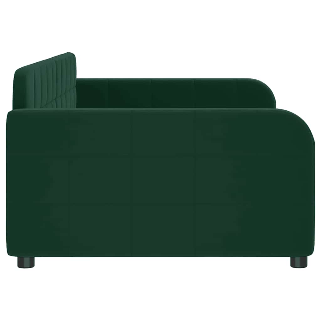 Vidaxl Sofa Z Funkcją Spania, Ciemnozielona, 100X200 Cm, Aksamitna