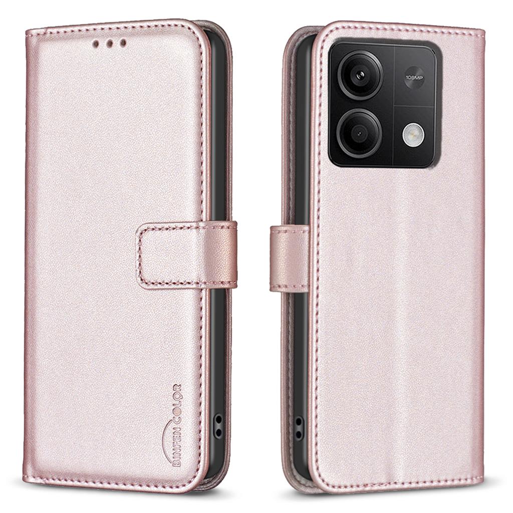 BINFEN COLOR BF17 For Xiaomi Redmi Note 13 5G Case PU Leather Phone Cover Wallet