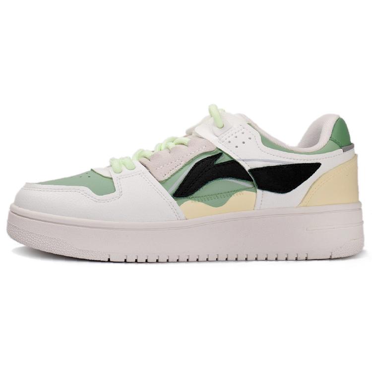 Li Ning Tianji Low top Skateboard Shoes Women s White Yellow Green AGCP362-15(TeamR-) 35