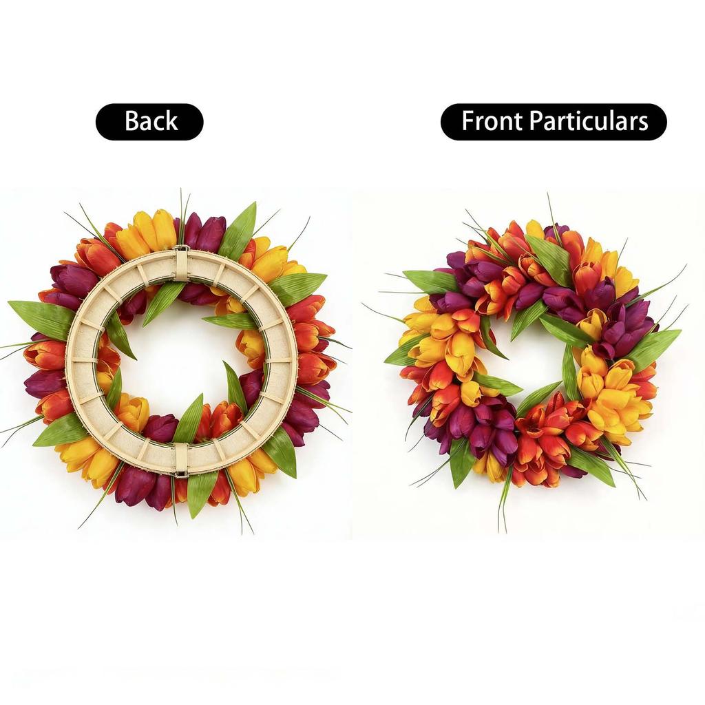 Simulerad rottingkorg Dörrdekoration, Korgdörr Hängande Dekorativ Krans