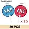 20 Pack Yes or No Classroom Voting Paddles, Classroom Teacher Student Interaction Signs, Event Meeting Election Supplies