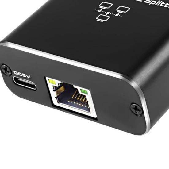 Ethernet Splitter 100Mbps High Speed Network Distributor Universal Plug-Play Gigabit Ethernet Splitter LAN Splitter with USB