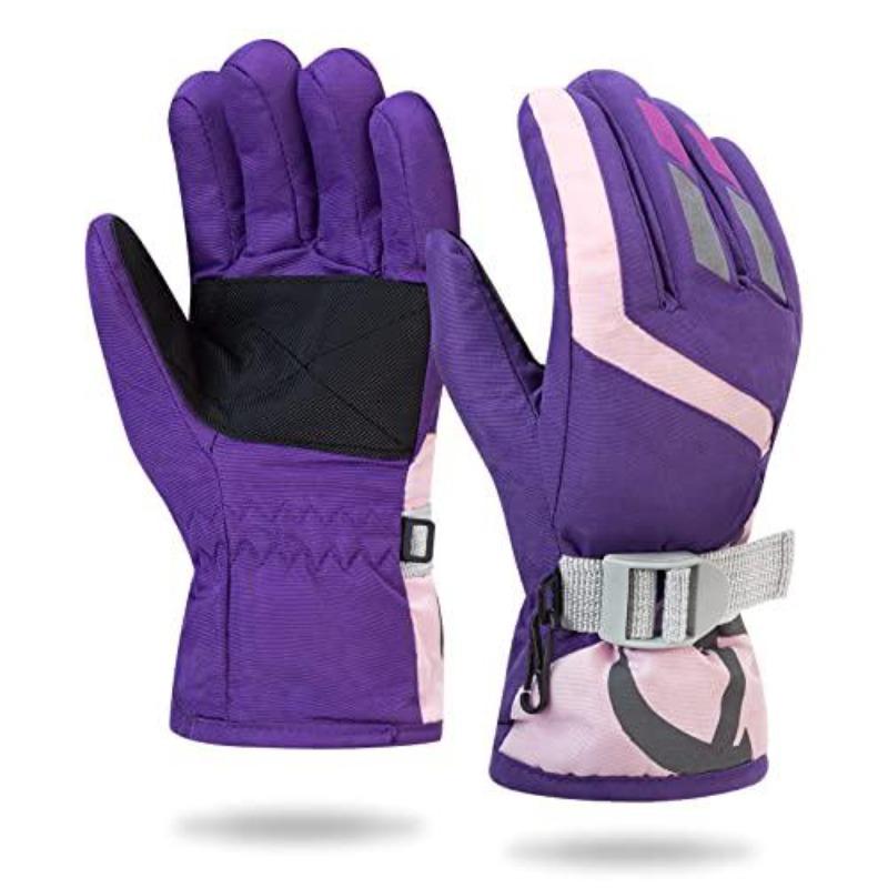 

Детские зимние перчатки для холодной погоды, хлопковые теплые водонепроницаемые лыжные зимние перчатки Thinsulate для мальчиков и девочек