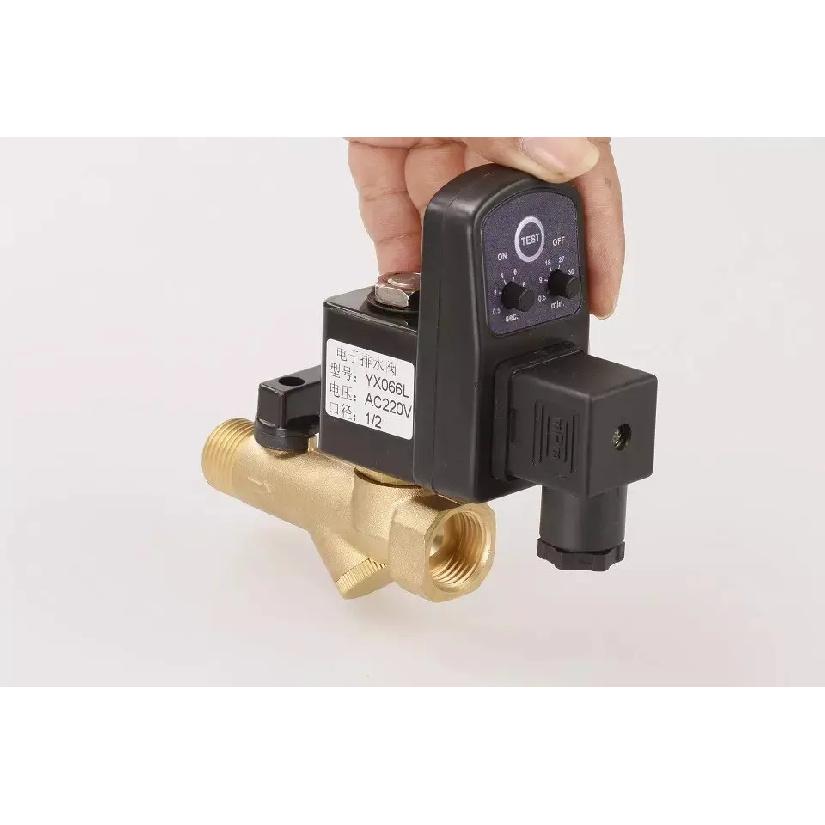 1pc 1/2" Drain Valve Electronic Timed Air Compressor Gas Tank Automatic 2-way Drain Valves For Filters Air Cylinders