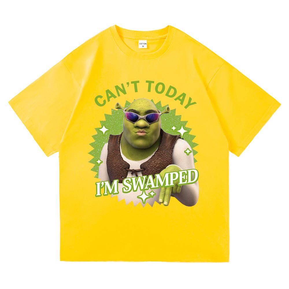 Cant Today Im Swamped T Shirt UnisexWomen Harajuku Aesthetic Graphic Funny Anime TShirt High Quality Vintage Cotton Tees Shirts