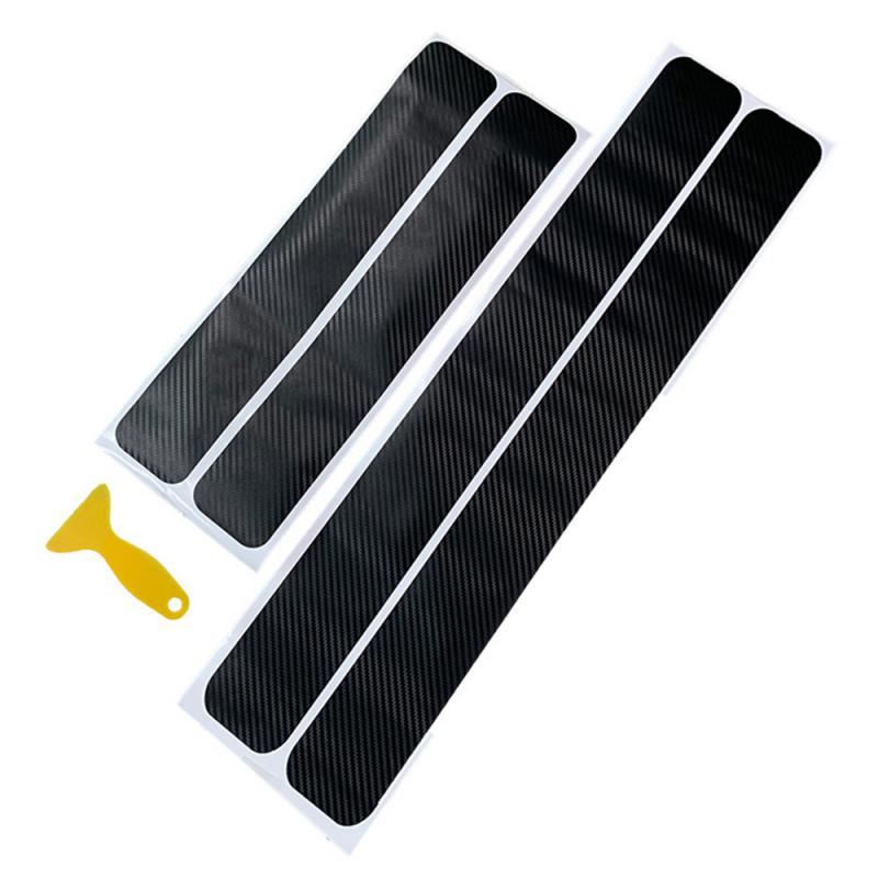 Carbon Fiber Sticker High Quality Easy To Install Universal Car Threshold Against Scratches And Kicks Door Scratch Strip Lasting