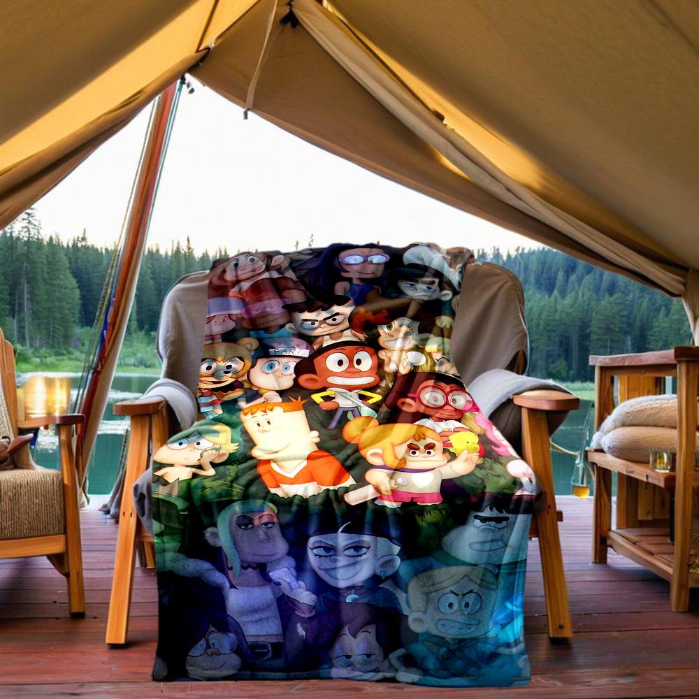 1pc Craig of the Creek Outdoor Blanket Lightweight Flannel, All-Season Use for Sofa, Bed, Travel, Camping, Living Room, Office, Couch039