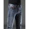 2024 New Autumn And Winter Jeans Men'S Straight Leg Slim Fit Elastic Trend Thick Casual Versatile Pants