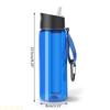 A1A2 Filtered Water Bottle, 0.01-Micron Water Filter Bottle Reusable Reusable Water Purifier Bottle for Hiking Travel Camping