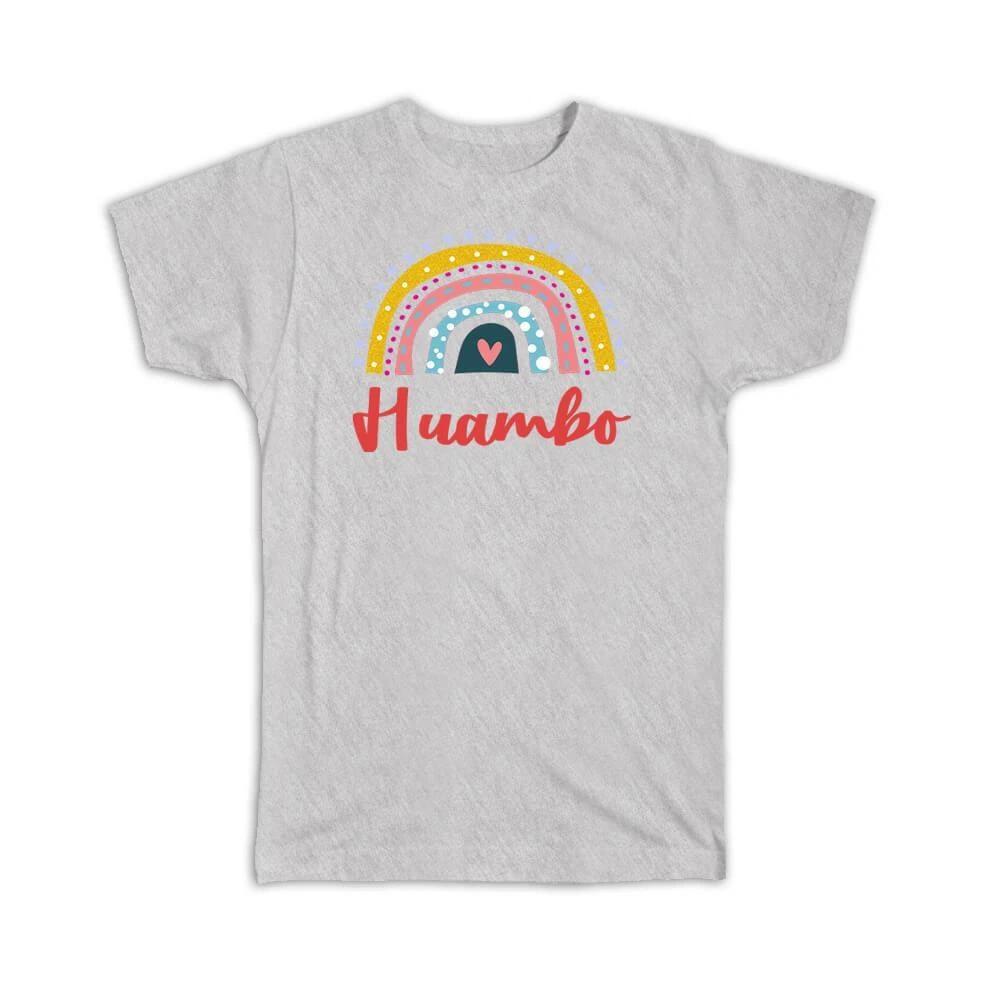 Gift T-Shirt : Huambo Angola Angolan Rainbow 2XL
