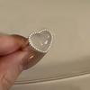 Vintage Silver Color Love Heart Ring For Women Girl Trendy Simple Temperament Sweet Wedding Bride Aesthetic Jewelry Gift