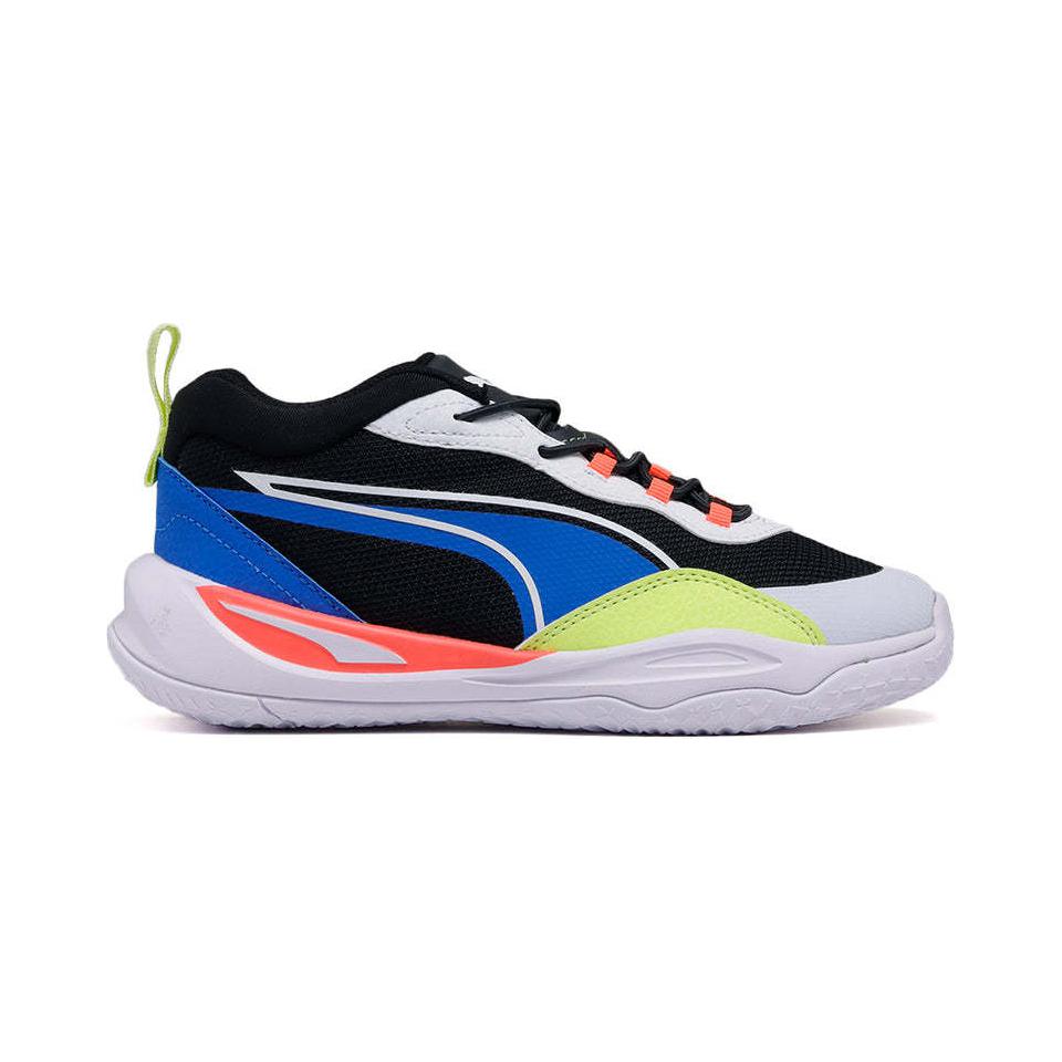 Puma Playmaker Anti-Kick Durable Low-Top Kids Casual Shoes Kids Casual Shoes Black Blue White 387354-04