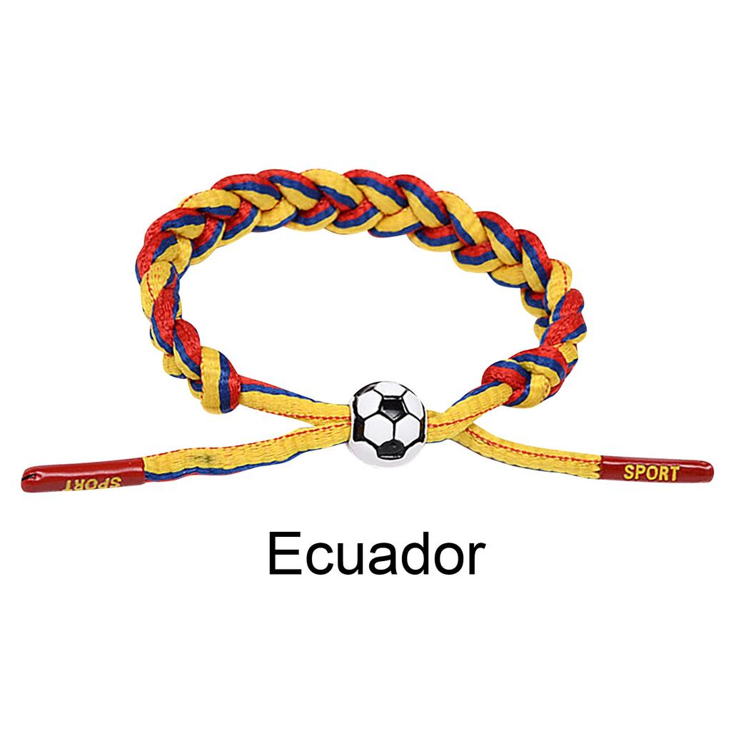 Football Team Fan Support Identification Woven Bracelet