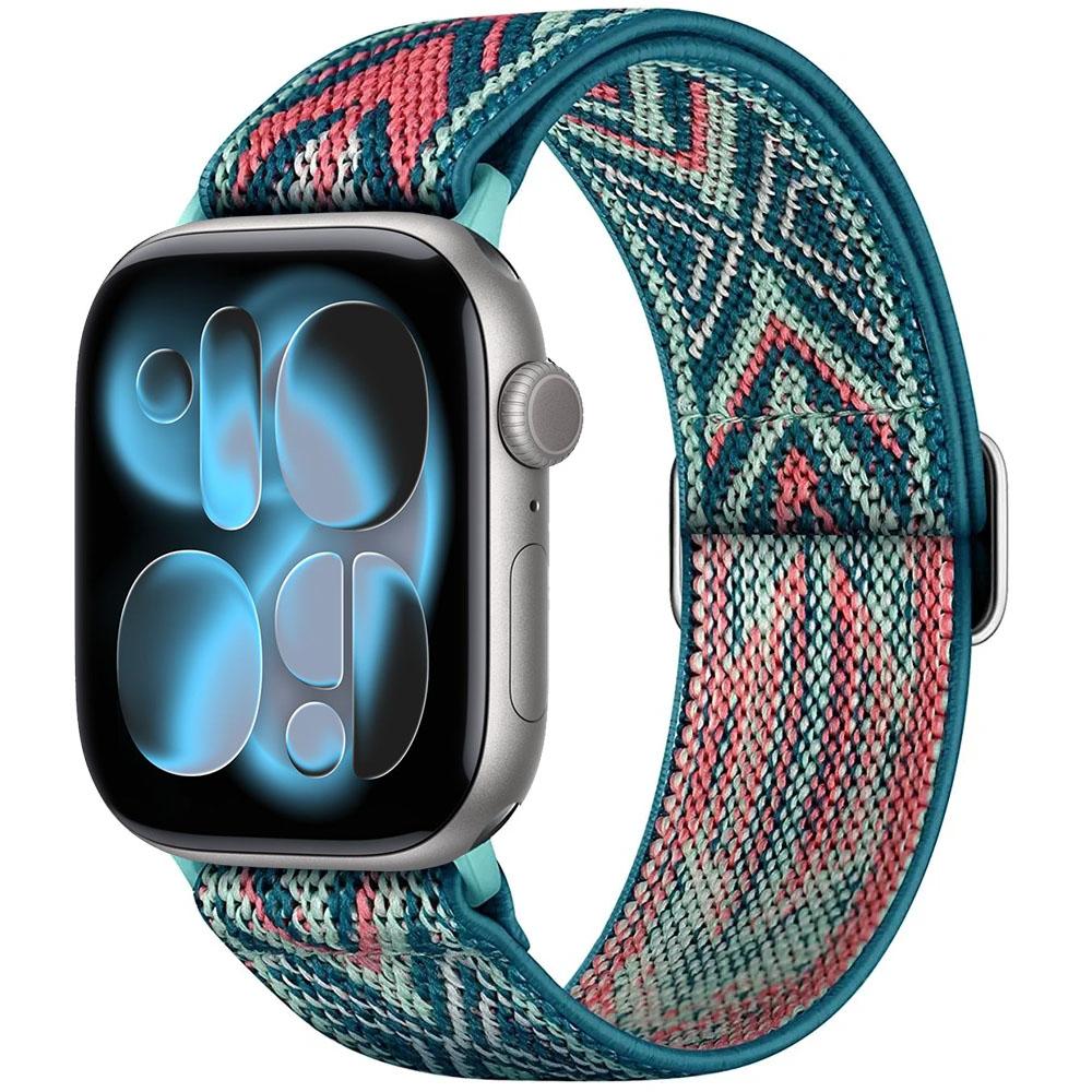 Elastic Nylon Loop Strap For Apple Watch Ultra 3/2/1 49mm 11 10 46mm 42mm Bracelet Wristband iWatch 9 8 7 6 5 4 SE 45/41/44/40mm