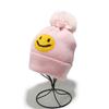 Autumn and Winter New Wool Hat Fleece Thickened Warm Cold Hat Casual Versatile Smiley Face Knitted Hat Women