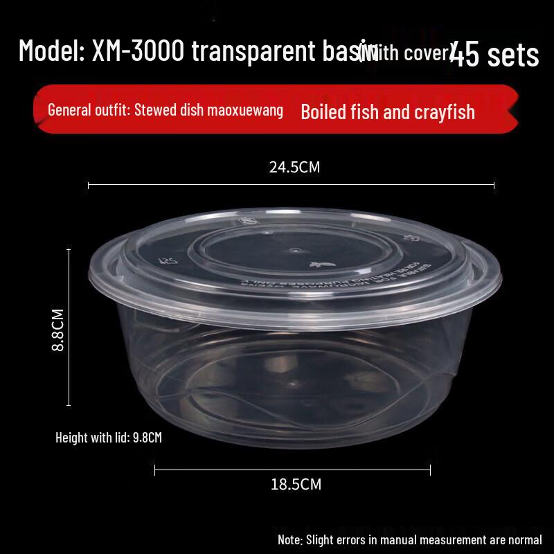 Disposable Round Meal Prep Containers with Lids