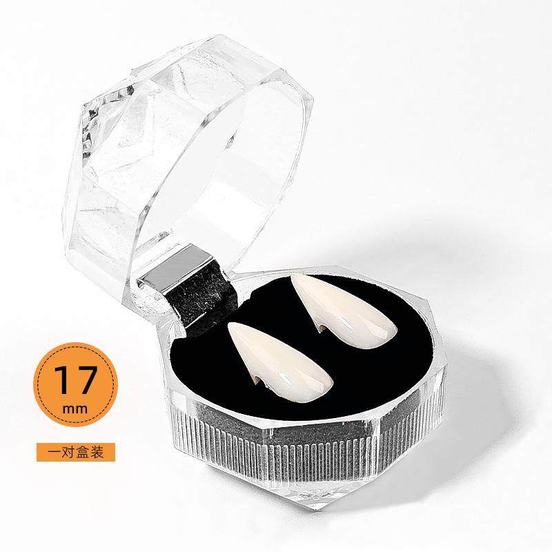 

1 Пара Вампірських Іклів&Зуби Зомбі Хелловін Вечірка Косплей та Розіграш Цукерки або Смерть Маскарадний Реквізит Аксесуар Знімні Зуби Прикрасити 17mm