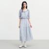 Leting Embroidered Elastic Waist Maxi Skirt