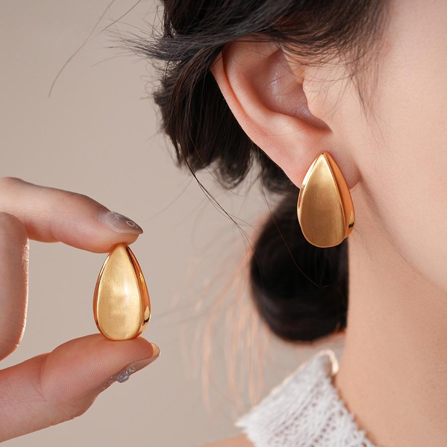 Brushed Teardrop Earrings