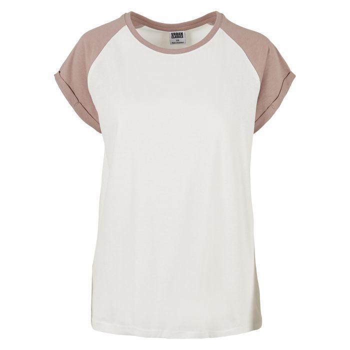T-shirt Femme - Urban Classics - Contrast Raglan - 100% Coton - Manches Courtes - Grandes Tailles
