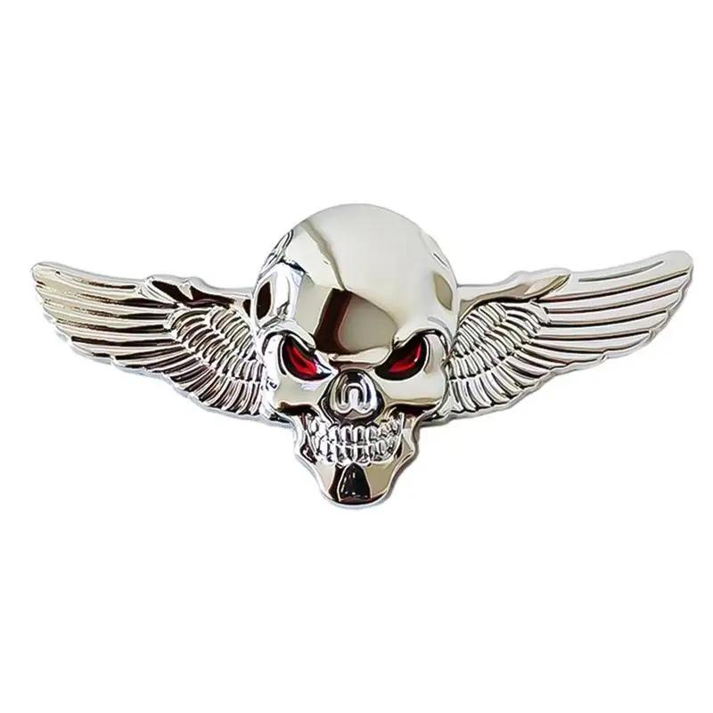 3D Metal Car Sticker Angel Wings vehicle Decal Metal Skeleton Car Emblem Decoration Sticker Metal for Car Accessories for Bmw