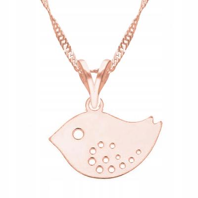 Gold-plated Necklace with a Bird Animal Bird Bird Silver 925