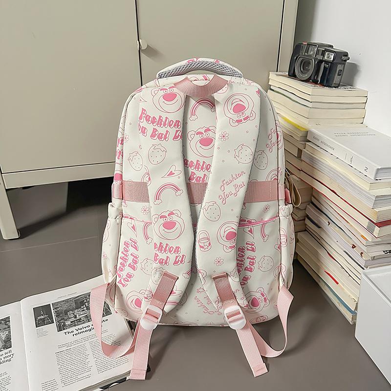 Printed Student Schoolbag Men's Large Capacity Travel Backpack Women's Campus Backpack with Coin Purse