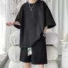 Yeecan Summer Clothing Short Sleeve and Plus Sizes Loose Stylish Top and Comfortable and Perfect for Sportswear or Size XL Men's Set, T-Shirt Pants,