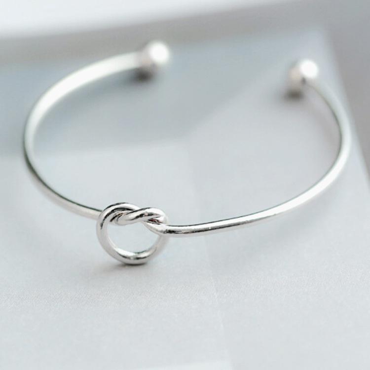 

2017 New Simple Minimalist Simple Bracelet Personality Open Knotted Bracelet Zircon Wholesale Pulseiras Feminina Cuff Bracelets медный