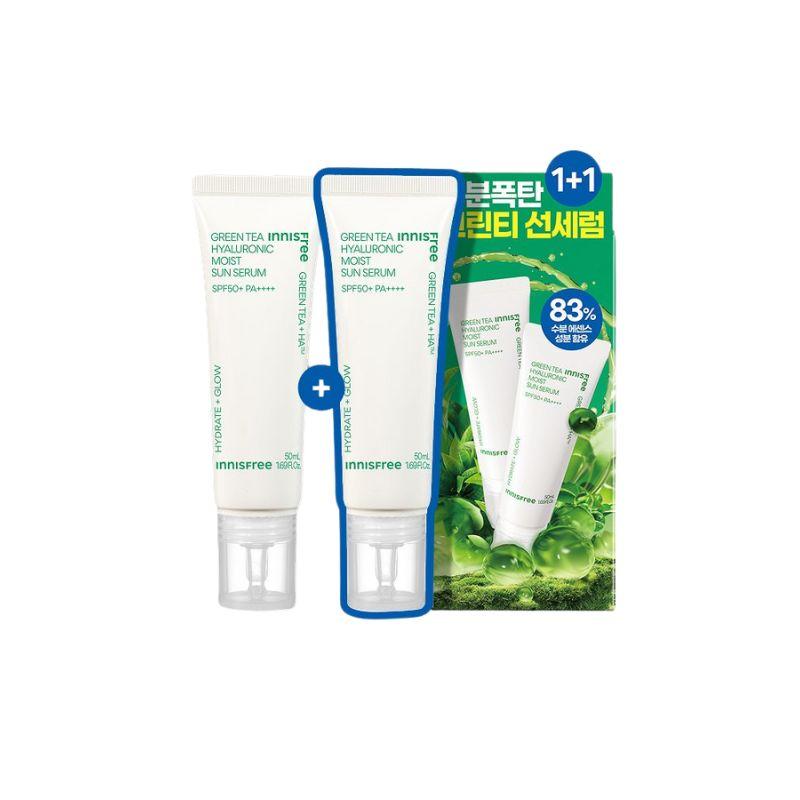 

INNISFREE Green Tea Hyaluronic Sun Serum 50mL 1+1 Set