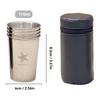 WORTHBUY Outdoor Practical Travel Stainless Steel Cups With Bag Portable Camping Mugs Whisky Wine Glasses Drinking Water Mug