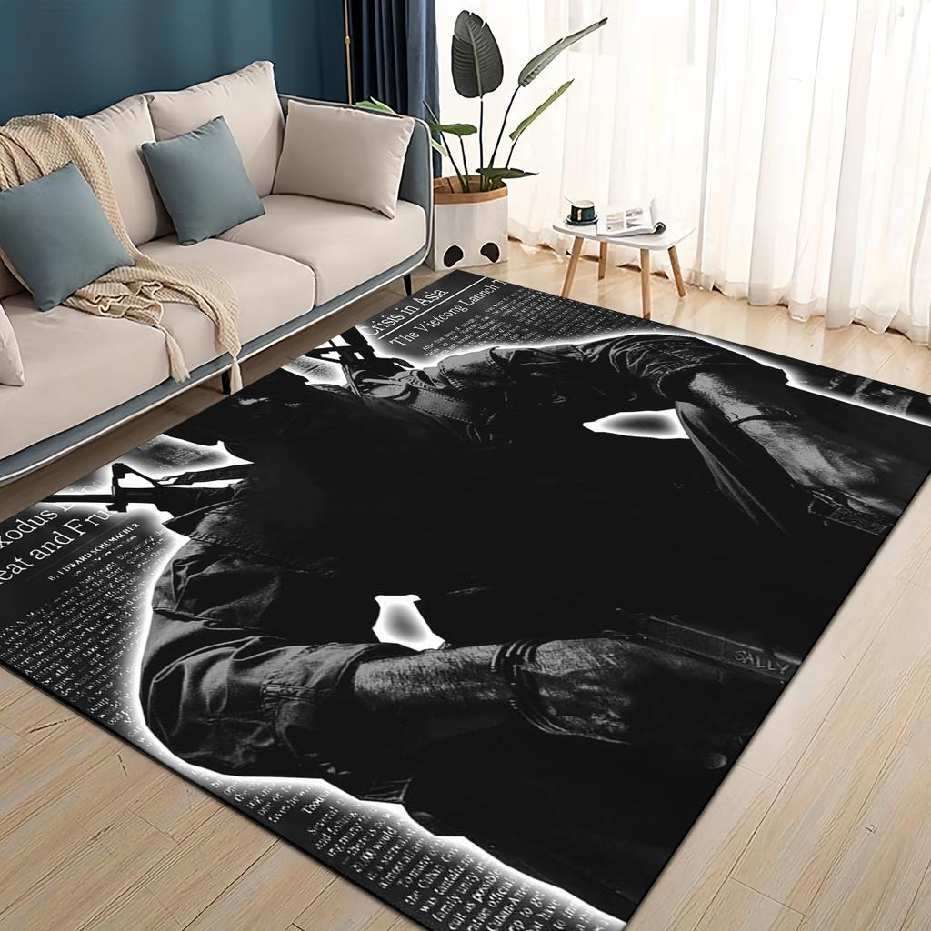 COD 27 Style New Call of Duty Ghost Simon Gun Games Carpet Rug for Living Room Bedroom Home Sofa,Kids Play Non-slip Floor Mat