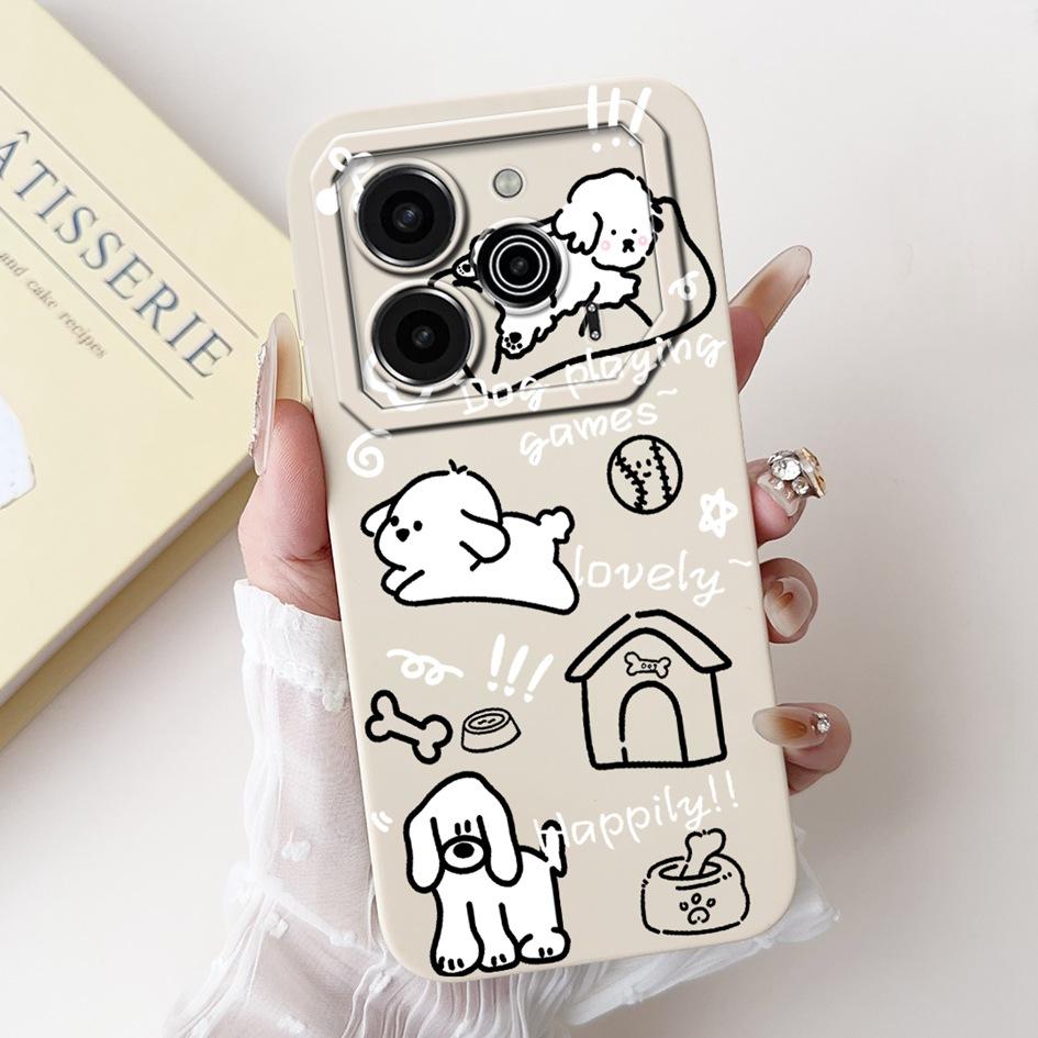 Pova 6 Case For Tecno Pova 6 Pro 5G Silicone Cover Cute Dinosaur Panda Camera Lens Protector Bumper For Tecno Pova6 Pro LI9 Capa