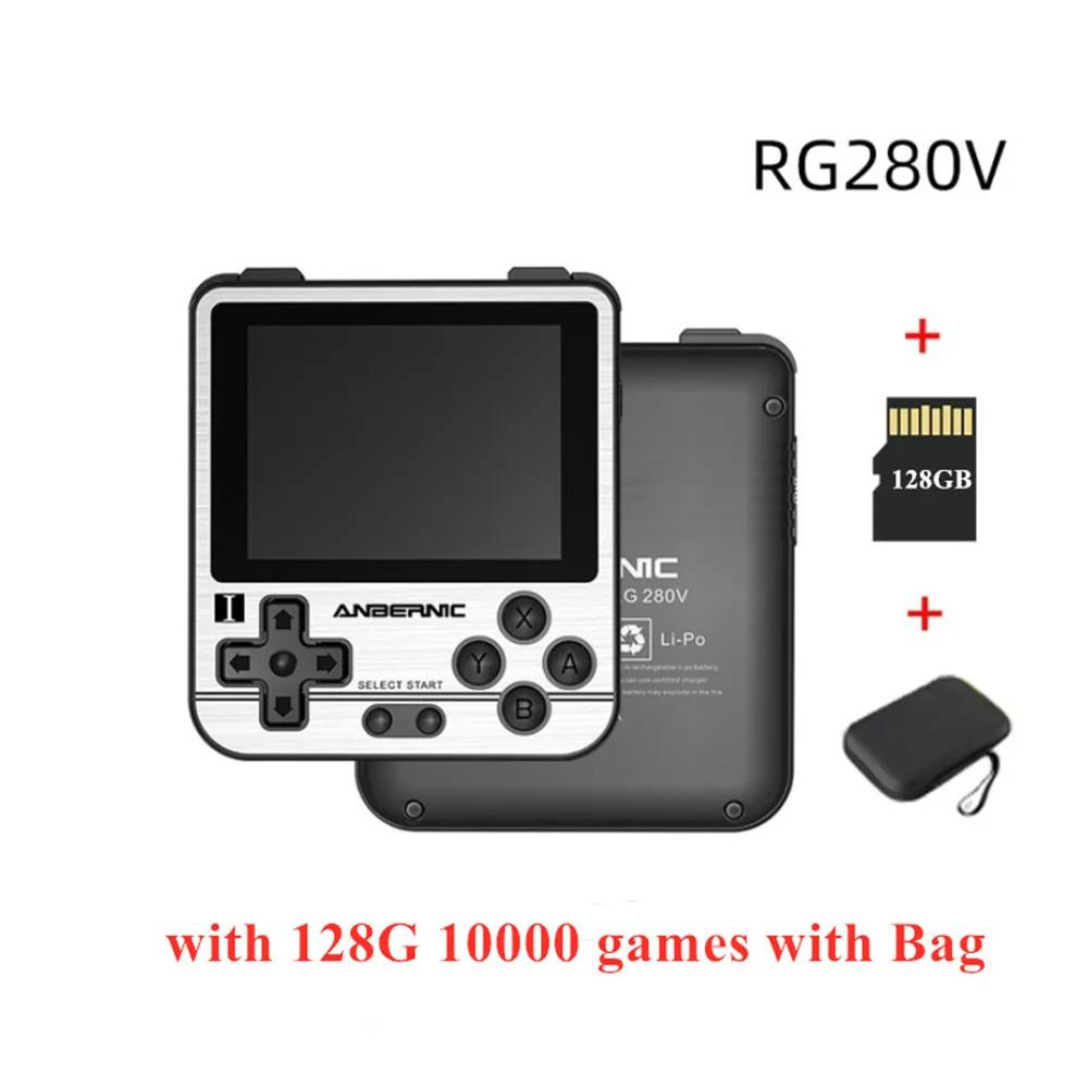 

ANBERNIC RG280V 2,8-дюймовый портативный игровой плеер с открытым исходным кодом 128G 10000 PS1 PCE Ретро мини-игровая консоль Карманный игровой плеер