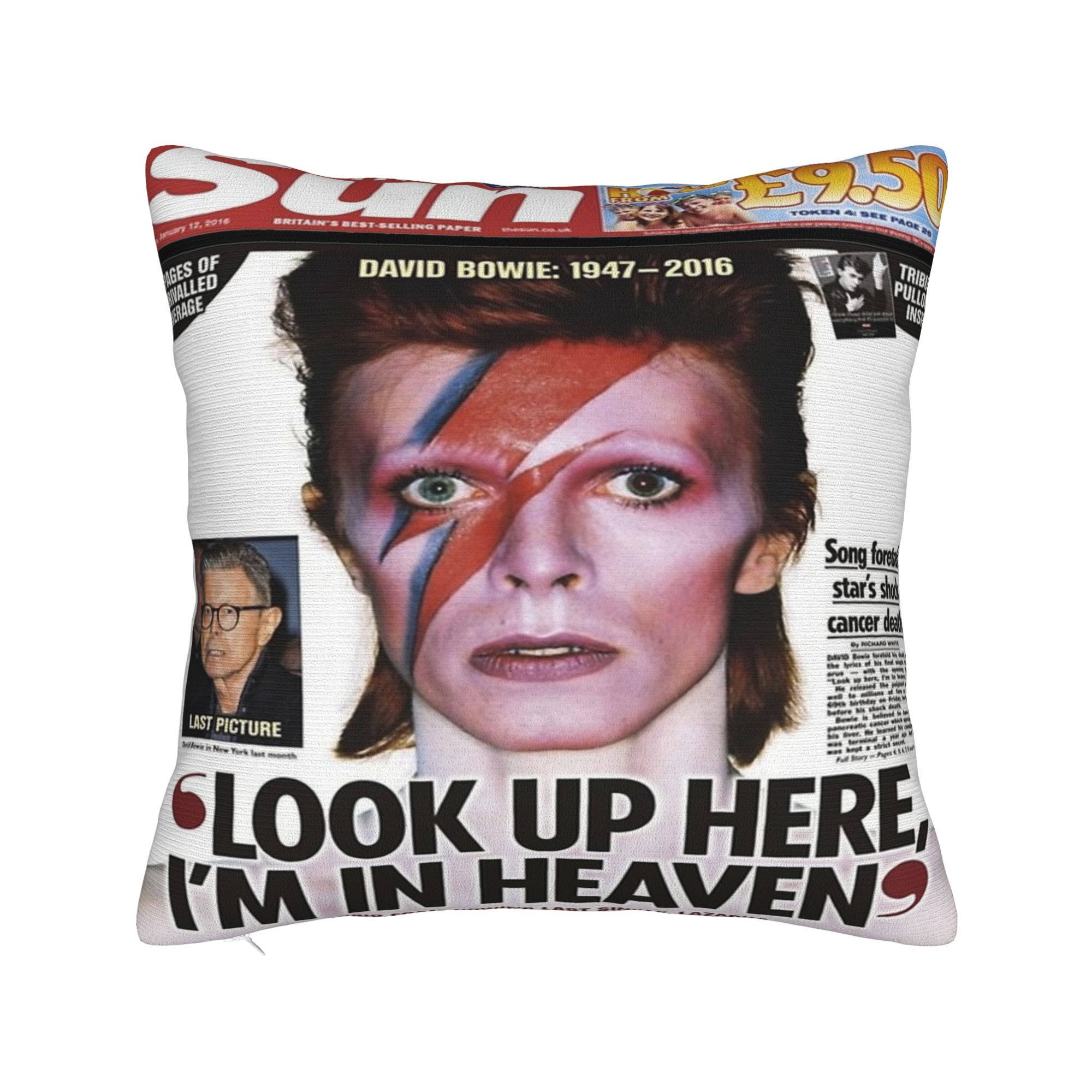 

Cool Davids Star Bowied Singer Printing Pillowcases Cushion Cover Throw Pillow Cover Y2K Home Decorations Zipper Multi-Size 12x12in 30X30cm