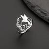 Hummingbird Flowers Ring Women Stainless Steel Finger Rings Trendy Bird Animal Jewelry Birthday Gift