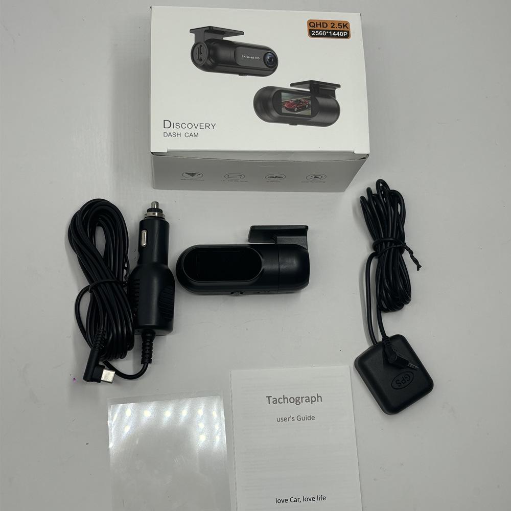 2.5K Hidden Dash Cam with WiFi, Time-Lapse, and GPS Tracking