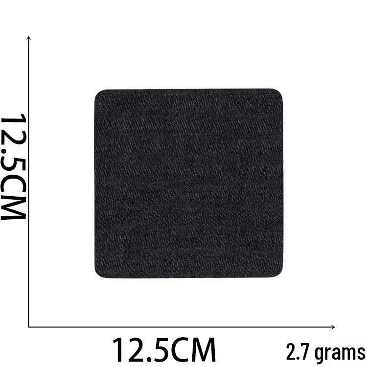 Howling Denim Knee Patches: 5 Color Mix, Embroidered Iron-On, Cuttable Fabric Patches