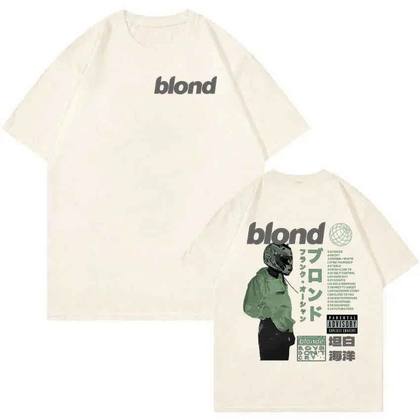 2026 Hot Rapper Frank Retro Graphic T Shirt Unisexs Unisex Hip Hop Ocean Album Clothing TShirts Y2k Unisex Blond Fashion Tshirt