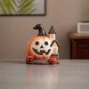 Resin Halloween Pumpkin House Scary Haunted House Ornaments Pumpkin Sculpture  Festival Decor