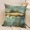The Retro Age Of Navigation Cushion Cover Silky Short Plush Invisible Zipper Dustproof Sofa Pillow Case For Home Decor