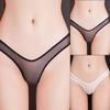 Sexy Women Underwear Ultra Thin Silky Perspective Thongs Panties Sheer Solid Color See-Through High Stretch G-string Underpants